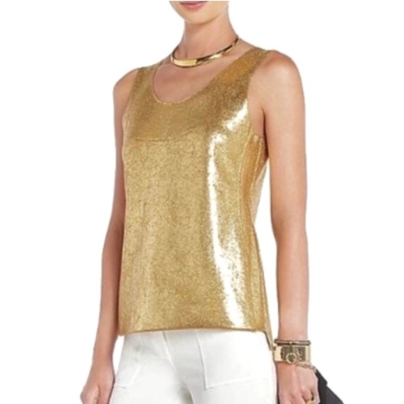 BCBG Gold sleeveless top size s - Picture 2 of 4